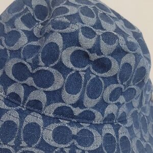 Coach Navy Patterned Bucket Hat